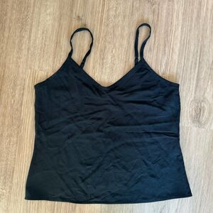 Everlane Japanese GoWeave V-Neck cami size 8 black